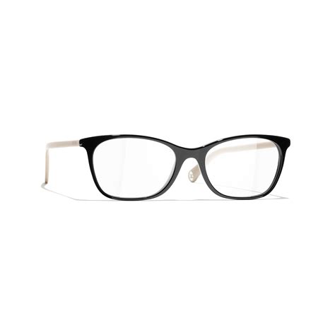 Rectangle Eyeglasses Acetate Black & Beige 